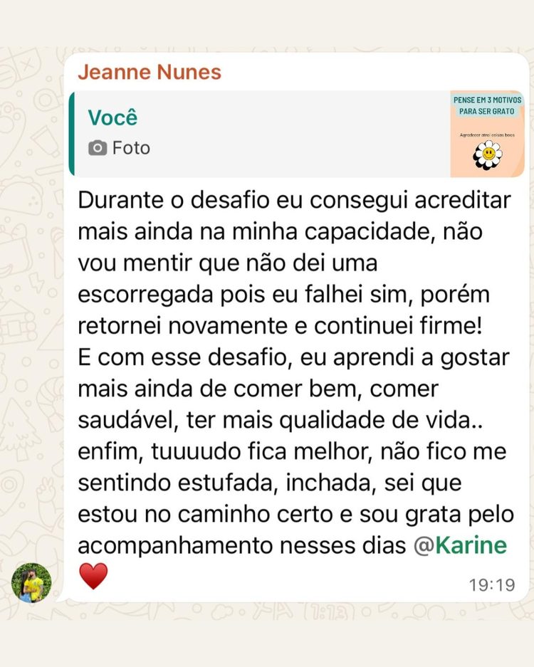 Depoimento de sócia que mudou de vida com o método (6)